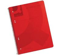 Q-Connect KF10038 - Cuaderno con espiral (tamaño A4, tapa de polipropileno transparente), color rosa