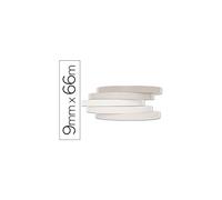 Cinta adhesiva q-connect 66m x 9mm blanca para cerrar bolsas - KF10857