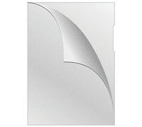 Q-Connect KF11194 - Fundas tipo L DIN A4 granuladas, 50 unidades/color: transparente/PP 75 μm/lateral, abierto, estable, fundas transparentes