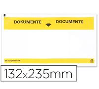 Q-Connect KF21725 - Pack de 100 sobres autoadhesivos, 225 x 122 mm, transparente