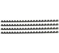 Canutillo q-connect redondo 16 mm plastico negro capacidad 145 hojas caja de 50 unidades - KF24024