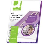 Q-Connect Fundas para plastificar 303×216 mm A4 125 micras mate antideslumbrante (100 uds)