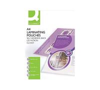 Q-Connect KF24056 - Fundas adhesivas para plastificar (tamaño A4, 25 unidades)