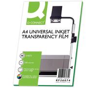 Q-Connect KF26074 OHP - Papel para impresoras de inyección (50 unidades)