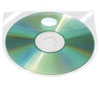 Funda autoadhesiva para cd q-connect con solapa pack de 10 unidades - KF27032