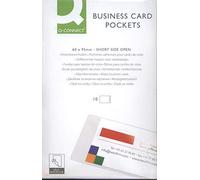 Funda autoadhesiva q-connect para tarjetas de visita 60x95mm pack de 10 unidades - KF27038