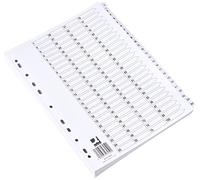 Q-Connect KF97059 - Separadores A4 para archivadores (numerados), blanco