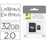 Memoria sd micro q-connect flash 32 gb clase 6 con adaptador - KF16013