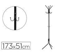 Q-Connect Metalizado Negro Percha 8 Soportes 173X51 cm