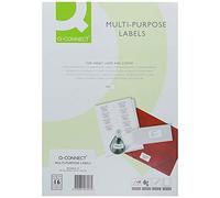Q-Connect Multi-Purpose Label - Paquete de 16 x 100 etiquetas multiuso, blanco