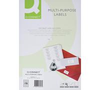 Q-Connect Multi-Purpose Label - Paquete de 16 x 100 etiquetas multiuso, blanco