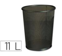 Q-Connect Net Papelera Metálica Negro Capacidad 7 Litros 205x21x15 cm