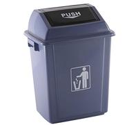 Papelera contenedor q-connect plastico con tapa de balancin 20 litros 340x240x450 mm gris - KF16748