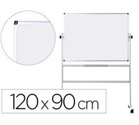 Pizarra blanca q-connect doble cara melamina marco de aluminio 120x90 cm giratoria - KF03581
