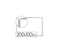 Q-Connect Pizarra Blanca Lacada Magnética Marco De Aluminio 200 x 100 Cm
