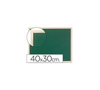 Pizarra verde q-connect marco de madera 40x30 cm sin repisa - KF03583