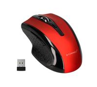 Raton q-connect optico inalambrico 1000 dpi receptor usb 2,4 ghz rojo - KF18068