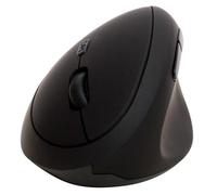Q-Connect Ratón ergonómico inalámbrico Vertical 2.4G/Mouse Óptico/6 Botones/2 Pilas AAA (Incluidas)/para diestros/Negro/Silencioso/Portátil, Ordenador, iPad, Mac y Windows