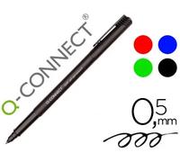 Rotulador q-connect retroproyeccion punta fibra super fina redonda 0.5 mm permanente bolsa 4 rotuladores - KF01066