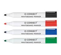 Q-Connect Rotulador Pizarra Blanca 4 Colores Surtidos Punta Redonda 3.0 Mm