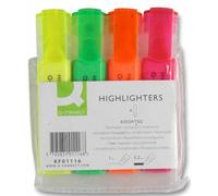 Marcador fluorescente surtido Q-Connect - Bolsa para 4 marcadores