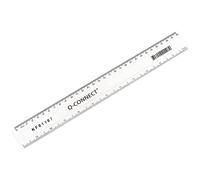 Q-Connect Ruler - Regla de 30 cm, transparente