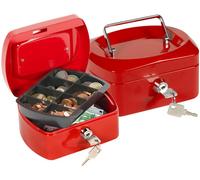 Q-Connect Safe con bandeja para monedas 152X80X115 mm Rojo