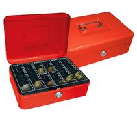Q-Connect Safe con bandeja para monedas 250X90X180 mm Rojo