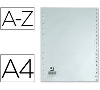 Separador alfabetico q-connect plastico a-z din a4 multitaladro - KF00325