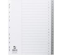 Q-Connect Separadores KF01844 - Separadores (A - Z, PP, sin índice, ancho A4, 20 hojas), color gris