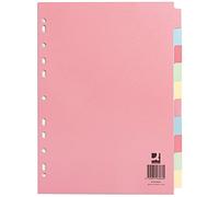 Q-Connect - Separadores multiperforados (tamaño A4), varios colores