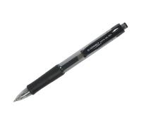 Q Connect Sigma - Bolígrafo de gel retráctil, 12 unidades, color negro, color negro