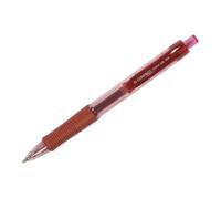 Q Connect Sigma - Bolígrafo de gel retráctil, 12 unidades, color negro, color rosso