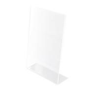 Q-Connect Soporte en L, para restaurantes, hoteles, conferencias y recepción, expositor de mesa inclinado, soporte para letreros de mesa, para recepción, 150 x 210 mm