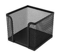 Q-Connect Soporte Taco De Papel Metálico Rejilla Negro 95X95X80 Mm