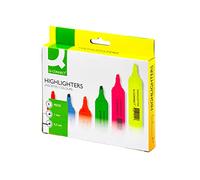 Rotulador q-connect fluorescente punta biselada estuche de 6 colores - KF01909