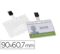 Q-Connect Tag Plástico Duro Acabado Brillante con Resorte Kf14148 9X6.7 cm