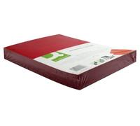 Q-Connect Tapa De Encuadernación Cartón Din A4 Rojo Simulación Piel 250 g/m² Caja De 100 Unidades
