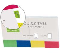 Q-Connect transp. y color paquete de 4 con 40 hojas