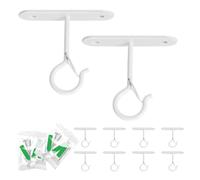 Q Ganchos para colgar para exterior y jardín, 10 piezas resistentes ganchos de metal | Suspensiones para cadenas de luces al aire libre, para garaje, terraza, jardín, apartamento, pared, techo