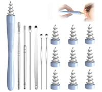 Q-Grips 7 en 1, herramienta de eliminación de cera de oído 2025, reutilizable y lavable, puntas de silicona suave de repuesto para cera de oído más limpia, el kit de eliminación de cera de oídos
