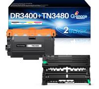 Q-iamge TN3480 TN3430 DR3400 - Tambor de repuesto para Brother DR 3400 Brother TN3480 TN-3480 TN3430 Tóner para HL-L5100DN MFC-L5750DW MFC-L5700DW DCP-L5500DN (2 unidades)
