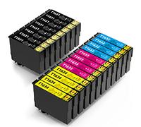 Q-image 16XL Cartuchos de Tinta Compatible con 16 XL para Workforce WF-2510 WF-2630 WF-2650 WF-2760 WF-2530 WF-2520 WF-2540 WF-2750 WF-2660 (20 Paquetes)