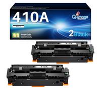 Q-image 410A CF410A Compatible para HP 410A CF410A 410X CF410X Cartuchos de tóner para HP Color Laserjet Pro MFP M477fdw M477fnw M477fdn M452nw M377dw M452dn M452dw M477 M452 M377 (2 Negro)