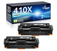 Q-image 410X Compatible para HP 410X CF410X 410A CF410A Cartuchos de tóner para HP Color Laserjet Pro MFP M477fdw M477fnw M477fdn M452nw M377dw M452dn M452dw M477 M452 M377 (2 Pack)
