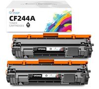 Q-image 44A Cartucho de tóner Compatible para HP 44A CF244A para Laserjet Pro M15a M15w MFP M28a MFP M28w Impresora (2 Negro)