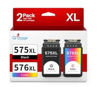 Q-image Cartuchos de impresora 575 576 Multipack pg 575 XL 576 XL para Canon 575 Black 576 para Canon PIXMA TS3550i TR4755i TR4750i TR4751i TS3551i TS3750i TS3751i TS3752i TR4756i