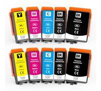 Q-image Cartuchos de impresora compatibles T202XL de repuesto para Epson T202XL Cartuchos de tinta Multipack de trabajo para Epson Expression Premium XP-6000 XP-6005 XP-6100 XP-6105 (10 unidades)