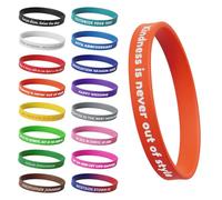 Q&K Pulseras de Goma Personalizadas, Pulseras de Silicona Personalizadas, Pulseras de Goma Grabadas para Eventos, Apoyo, Boda, Conciencia, Fiestas, Deportivas Escolares, Familiares Regalos