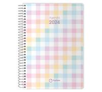 Q Kalon - Agenda 2024 Enero a Diciembre (12 meses) - Día Página - A5 (15x21 cm) - Espiral metálica - Vichí